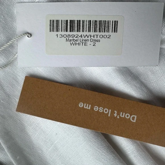 NWT Maribel Linen Dress in White - Picture 10 of 12